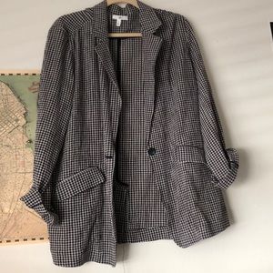 Gingham boyfriend blazer